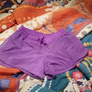 EUC lavendar LULULEMON running shorts size 8